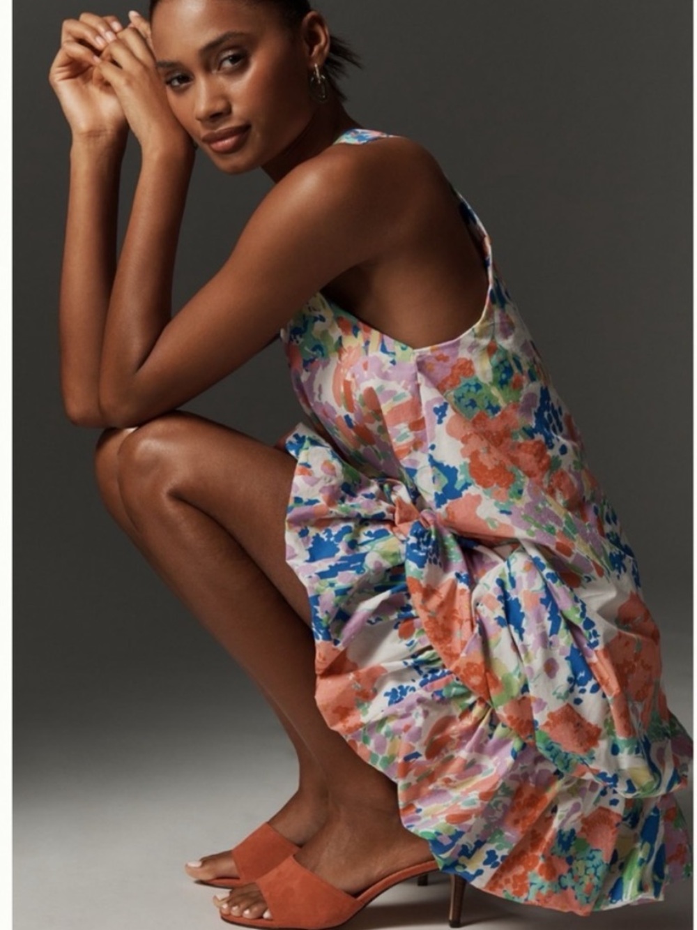 NWT Anthropologie Maeve Sleeveless Double Bubble-Hem Cotton poplin Mini Dress, M - Picture 3 of 13
